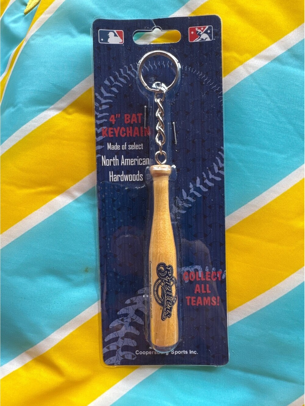 Milwaukee Brewers Mini Bat Keychain 4in Coopersburg Sports MLBP 2008 Sealed